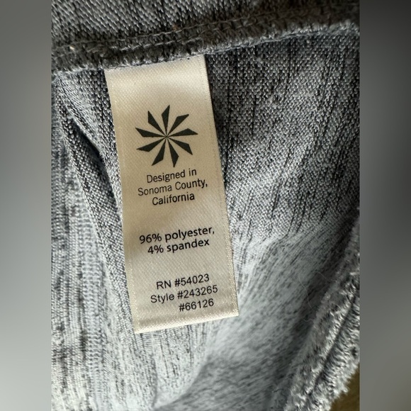 Athleta Heathered Gray Long Sleeve Sweatshirt Top - Picture 4 of 5